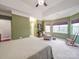 Expansive main bedroom with a tray ceiling, sitting area and carpet floors at 4032 River Falls Dr, Lowell, NC 28098