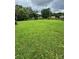 Large grassy backyard with mature trees offering plenty of space for outdoor activities at 948 Shannon Bradley Rd, Gastonia, NC 28052
