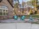 Cozy backyard patio with outdoor seating, landscaping, and scenic views at 462 Barber Loop, Mooresville, NC 28117
