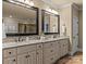 Spacious bathroom with dual sinks, granite countertops, and custom cabinetry at 462 Barber Loop, Mooresville, NC 28117