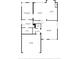 First floor plan showing living room, kitchen, dining area, primary bedroom, bathroom, walk-in closet, and garage at 6623 Latherton Ln, Charlotte, NC 28278