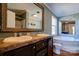 Bathroom features double sinks, a soaking tub, and updated fixtures at 828 Carver St, Shelby, NC 28152
