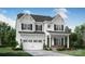 Two-story home boasts charming architectural details, including shingle accents and an attached two-car garage at 000 Millstream Rd # 149, Denver, NC 28037