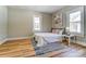 Bright bedroom with hardwood floors, neutral walls, and a comfortable bed with soft linens, creating a peaceful retreat at 240 N Lackey St, Statesville, NC 28677