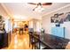 Open dining area that connects to the kitchen; hardwood flooring throughout and a modern design at 2622 Rolling Ridge Dr, Hickory, NC 28602