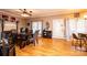 Lovely dining area with hardwood floors, a ceiling fan, and easy access to outdoor spaces at 2622 Rolling Ridge Dr, Hickory, NC 28602