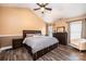 Spacious main bedroom with wood floors, vaulted ceiling, and neutral paint at 2622 Rolling Ridge Dr, Hickory, NC 28602