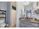 Bathroom vanity features granite countertops, modern fixtures, and coordinated decor at 3046 Denali Way, Rock Hill, SC 29732