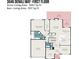 First floor plan layout featuring the living area, kitchen, primary bedroom and garage at 3046 Denali Way, Rock Hill, SC 29732