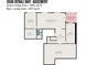 Basement floor plan featuring a screened porch, recreation room, bedroom and office space at 3046 Denali Way, Rock Hill, SC 29732