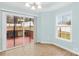 Breakfast nook with sliding glass doors leading to backyard deck at 348 Fleetwood Rd, York, SC 29745