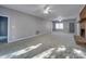Living room showcases neutral walls, plush carpet, and a cozy brick fireplace at 4080 Elks Park Rd, Rock Hill, SC 29732