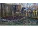 Fenced yard with some landscaping at 8730 Rittenhouse Cir, Charlotte, NC 28270