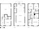 Detailed floor plan showcases layout of the three floors, including kitchen, bedrooms and garage at 9804 Ainslie Downs St, Charlotte, NC 28273