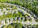 An aerial shot showcasing a neighborhood with lush trees and well-maintained homes at 10032 Montrose Nw Dr, Charlotte, NC 28269