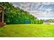 Expansive green backyard with mature trees offering plenty of privacy at 1011 Duntov Dr, Monroe, NC 28110