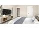 Minimalist bedroom featuring modern decor and a serene atmosphere at 1011 Duntov Dr, Monroe, NC 28110
