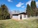 Outdoor shed in backyard with concrete block construction at 1806 Bringle Ferry Rd, Salisbury, NC 28146