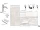 Bath 3 boasts concrete-look wall tile, stone-look floor tile, a tub surround, and matte black lighting at 19032 Newburg Hill Rd, Davidson, NC 28036