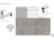The laundry room has chrome plumbing, quartz countertops, and concrete-look porcelain floor tiles at 19032 Newburg Hill Rd, Davidson, NC 28036