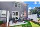 Relaxing outdoor patio with stylish furniture, a colorful rug, and a privacy fence at 2310 Hedgecliff Rd # 159, Kannapolis, NC 28025