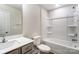Bathroom with modern vanity and shower/tub combo at 2330 Hedgecliff Rd # 157, Kannapolis, NC 28025