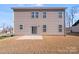Back of the house featuring a sliding glass door, small patio, and dry grass yard at 245 Pine Eagle Dr, Rock Hill, SC 29732