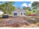 A charming single-story house with light gray siding, dark shutters, and a quaint covered porch at 265 Duke Dr, Salisbury, NC 28146