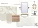 Primary bathroom material selection showcasing marble-look porcelain floor tile and quartz countertops at 310 Sugar Maple Ln, Weddington, NC 28104