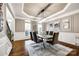 Elegant dining room with tray ceilings and stylish furniture at 341 Fischer Rd, Fort Mill, SC 29715