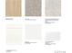 Selection of finishes: wood flooring, carpet, tile, countertops, and Timberlake white cabinets at 348 Catawba Ave, Davidson, NC 28036