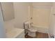 Clean bathroom features a white sink vanity, toilet, and a well-maintained shower-tub combination at 351 Haigler St, Rock Hill, SC 29732