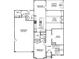 Detailed floorplan of the home's first level, showing the layout of the kitchen, Gathering room, study and garage at 4311 Collingwood Dr, Charlotte, NC 28209