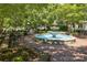 Beautiful community space with a fountain, tables, and trees providing shade for social gatherings and relaxation at 599 Sixth Baxter Xing, Fort Mill, SC 29708