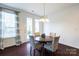 Bright dining area features a round table, four chairs, and a stylish chandelier, perfect for intimate meals at 1019 Archibald Ave, Fort Mill, SC 29708