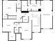 Detailed floor plan highlighting bedrooms, bathrooms, and laundry on the second floor at 111 Chaffee Pl, Mooresville, NC 28115