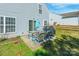 Backyard featuring patio seating with BBQ grill at 1515 Kingdom Way, Indian Land, SC 29707