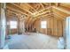 Unfinished attic with exposed wooden beams, windows, and ready for customization at 175 Riley'S Dr, Salisbury, NC 28146