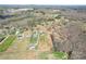 Expansive aerial view of a home and its surroundings, highlighting its location and the surrounding neighborhood at 2504 Hovis Rd, Lincolnton, NC 28092
