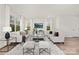 Bright living room with neutral furniture, a glass coffee table, and large windows with natural light at 6117 Grove Park Blvd, Charlotte, NC 28215