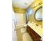 Well-lit bathroom with a shower-tub combo and single sink vanity at 11307 Celandine Ct, Charlotte, NC 28213