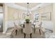 Elegant dining room with a round glass table, stylish chairs, and decorative mirrors, perfect for gatherings at 119 Front Porch Dr # 46, Rock Hill, SC 29732