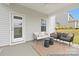 Relaxing outdoor patio with comfortable seating, perfect for enjoying the serene backyard view at 119 Stonewater Dr # 22, Red Cross, NC 28129