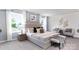Comfortable main bedroom featuring neutral tones, a large window, and stylish furnishings at 208 Parker Claire Ln, Kings Mountain, NC 28086