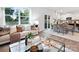 Bright, open-concept living space with a view, featuring modern furniture and hardwood flooring at 208 Parker Claire Ln, Kings Mountain, NC 28086