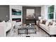 Inviting living room with fireplace, comfortable seating, and contemporary design elements at 208 Parker Claire Ln, Kings Mountain, NC 28086
