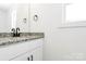 Modern bathroom with a granite countertop and white cabinet at 230 Georgia Sw St, Concord, NC 28025