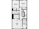 Floorplan showing bedrooms 2 and 3, bath 2, laundry and owner's suite with tray ceiling and owner's bath at 344 Catawba Ave, Davidson, NC 28036