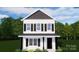 New two-story home showcasing its exterior with black shutters, and well-maintained landscaping at 425 Messner St, Salisbury, NC 28144