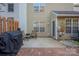 Back patio area with a privacy fence, ideal for outdoor grilling and entertaining at 4507 Antelope Ln, Charlotte, NC 28269